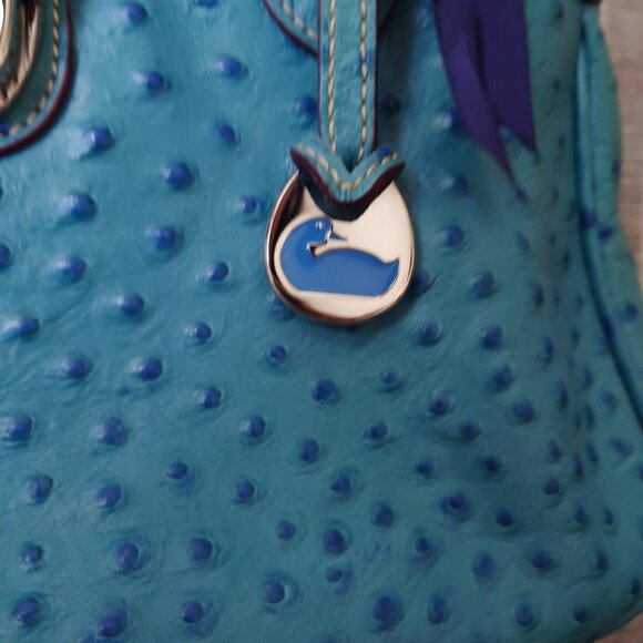 Dooney & Bourke Blue Ostrich Bag - Picture 13 of 16